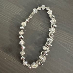Magnetic Clasp Crystal Charm Bracelet